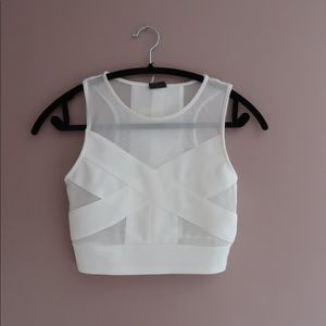 Mesh bandage crop top